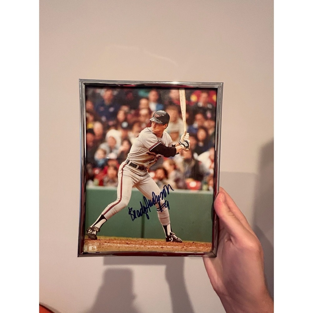 Vintage Brady Anderson #9 Signed Autographed Framed Photo